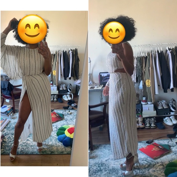 BRAND NEW ASOS BEADED DRESS WITH SLIT - Picture 4 of 4